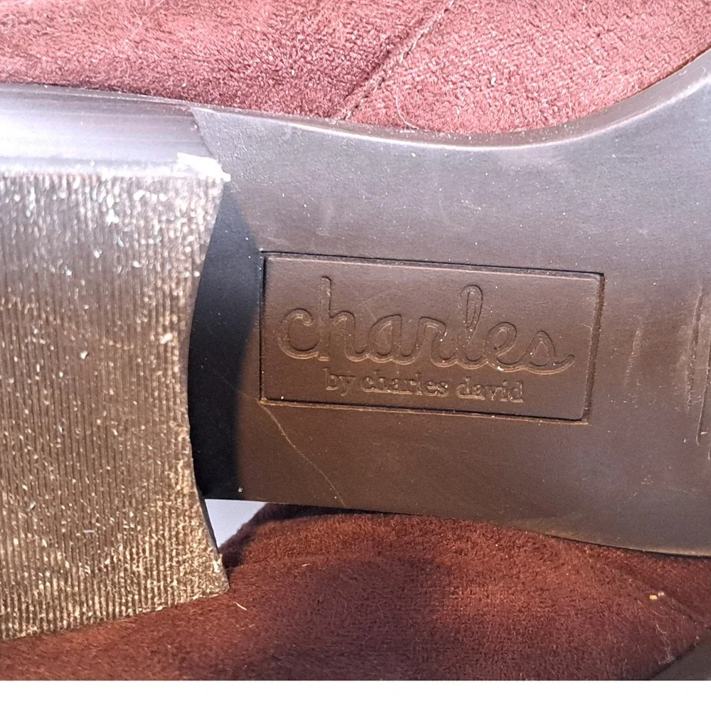 Charles by Charles David Gammon Brown Faux Suede Over The Knee Boots Womens 7.5M